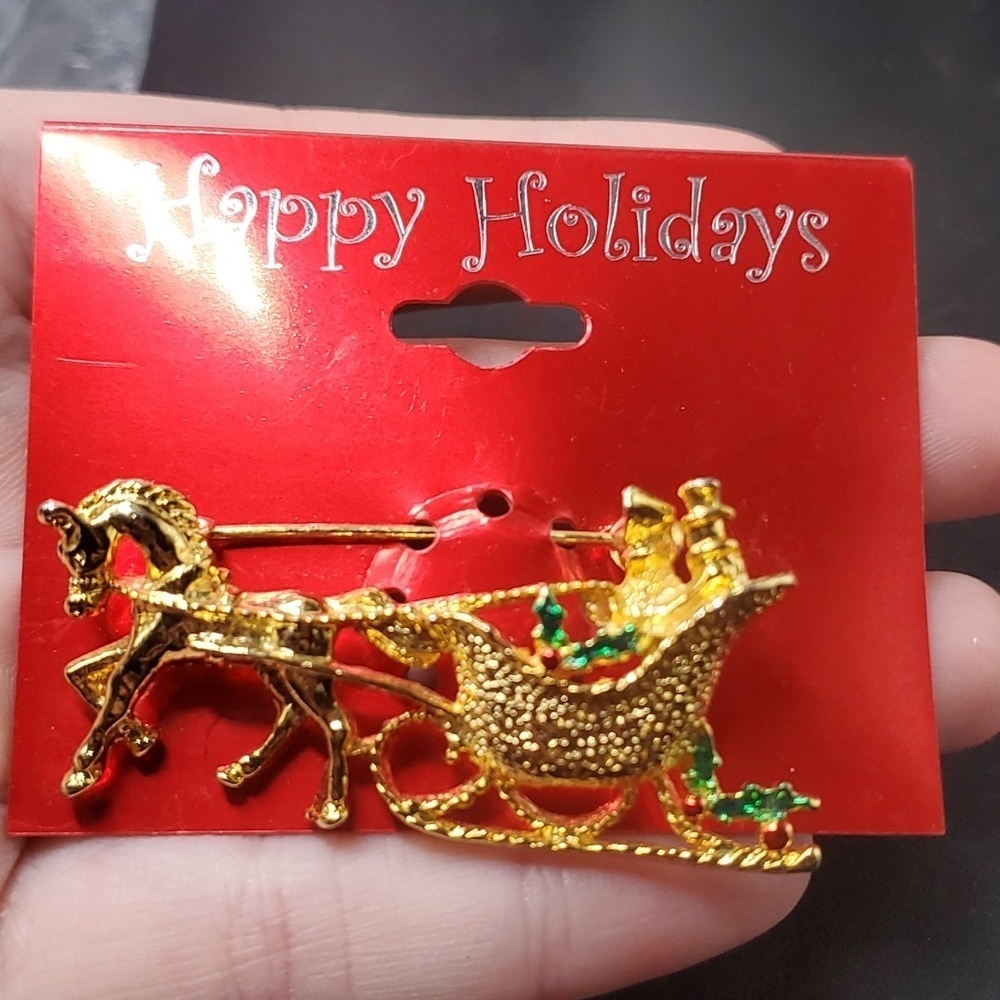 Sleigh brooch‎ B836 vintage nwt